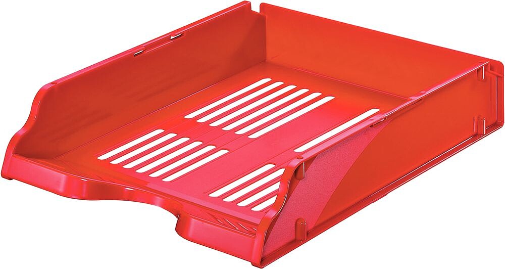Esselte Transit Bandeja Portadocumentos - Formato Vertical ou Escalonado A4 - Espaço para Etiqueta Identificativa - Cor Vermelha