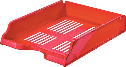 Esselte Transit Bandeja Portadocumentos - Formato Vertical ou Escalonado A4 - Espaço para Etiqueta Identificativa - Cor Vermelha