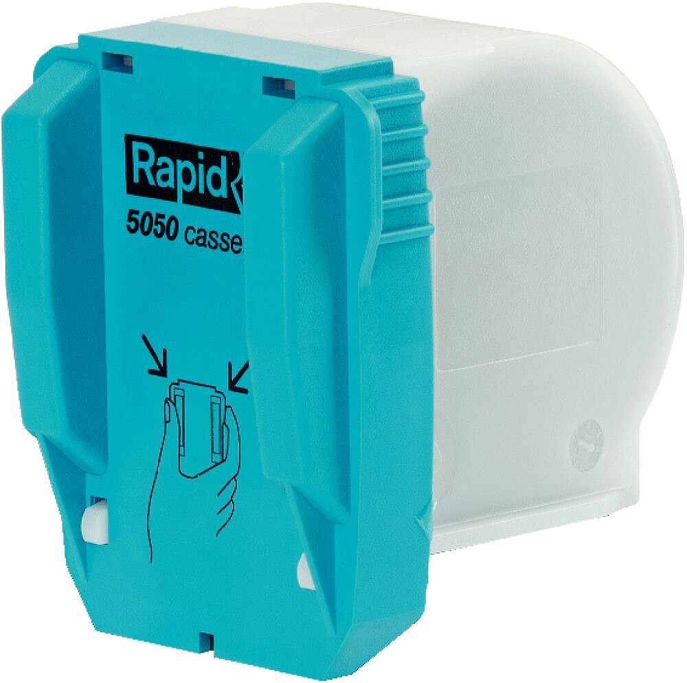 Cartucho Rapid de Grapas R5050 - Grapa Até 50 Folhas de Papel - Carga Fácil - Patenteado - Substituição de Peças - Cor Preta