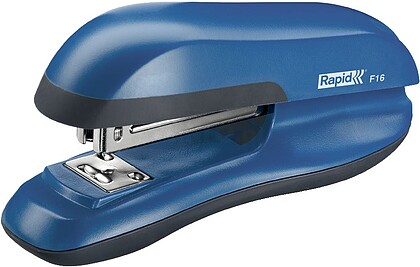 23810502 Rapid F16 Grampeador de Mesa - Até 30 Folhas - Grampeamento Aberto, Fechado e Prendido - Azul