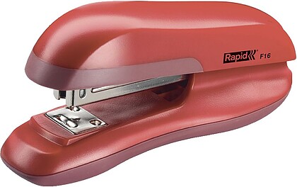 Rapid F16 Agrafador de Mesa - Até 30 Folhas - Grampeamento Aberto, Fechado e Prendido - Cor Vermelha 23810503