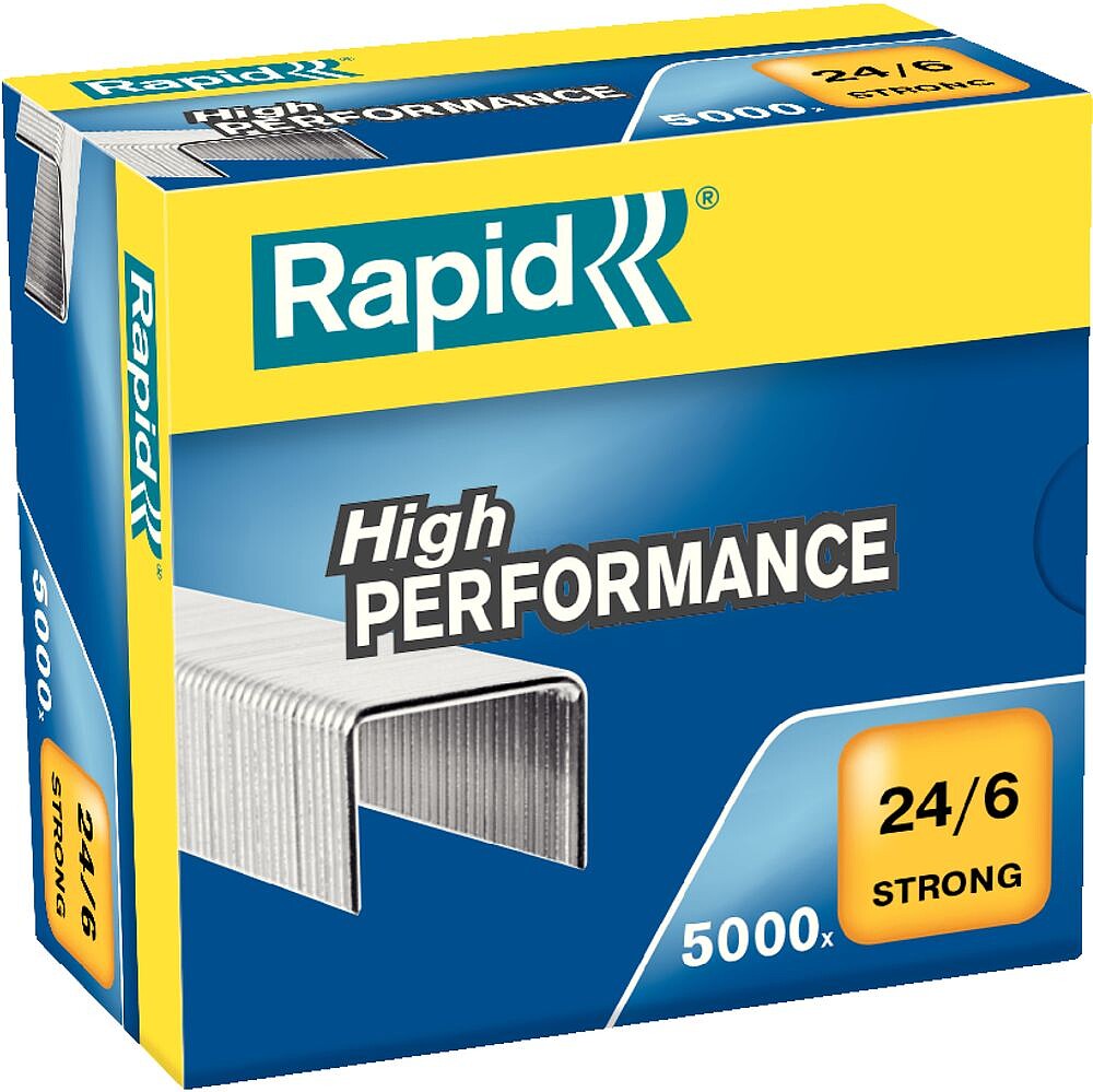 Caixa Rápida e Resistente de 5000 Grampas 24/6 - Até 30 Folhas - Arame Reforçado Galvanizado - Ponta de 6mm 24859900