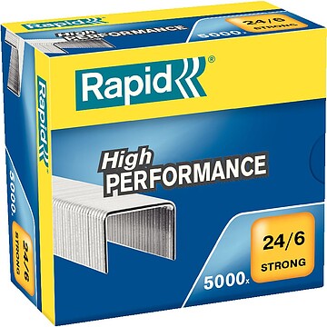 Caixa Rápida e Resistente de 5000 Grampas 24/6 - Até 30 Folhas - Arame Reforçado Galvanizado - Ponta de 6mm 24859900