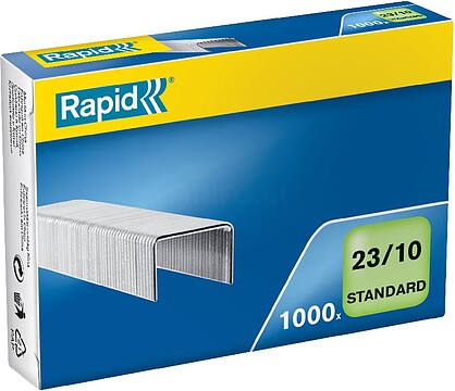 Caixa Rápida de 1000 Grampas 23/10 - De 40 a 70 Folhas - Arame Galvanizado - Palheta de 10mm 24869300