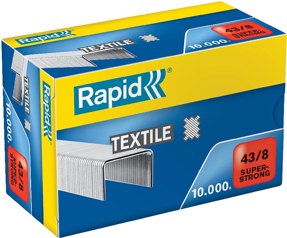 Agrafes 43/8 mm cx10000 galvanizado textil Super Strong : galv es24872300