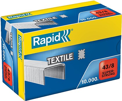 es24872300 : Agrafes 43/8 mm cx10000 galvanizado textil Super Strong : galv