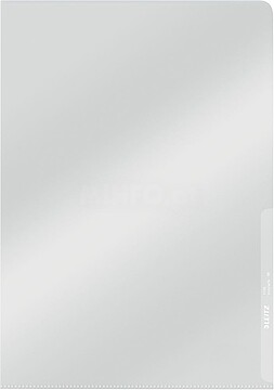 es41000003 : Cx. 100 dossiers em“ L” Leitz, pvc cristal Din A4.150 mic : branco