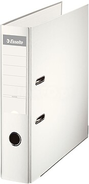 Esselte Arquivo de Alavanca Formato A4 - Lombada 75mm - Porta-Cartões em Lombada - Capacidade para 500 Folhas - Cor Branca 42329