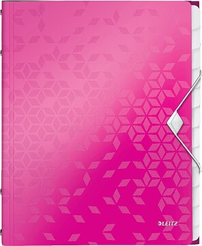 es46340023 : Pasta com 12 separadores, cap 200 fls. Formato A4 - NEW : Rosa (Venda multiplos 4)