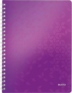 es46370062 : Caderno 80 folhas 80 g/m2, microperfuradas, pautado, formato A4 - NEW : Violeta metaliz. (Venda multiplos 6)