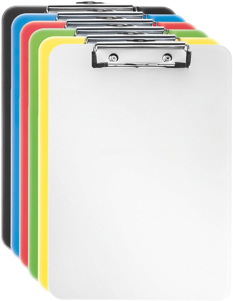Esselte Vivida Pasta com Clipe Metálico A4 - Capacidade para 80 Folhas - Poliestireno Opaco Resistente - Gancho para Pendurar - Cores Sortidas