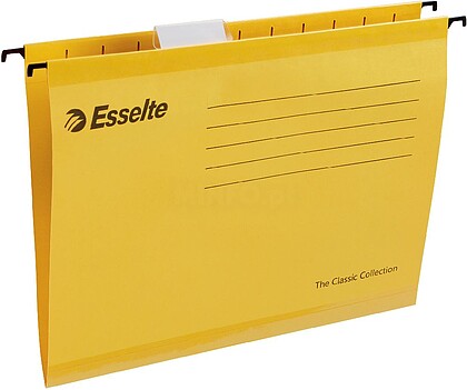 es90314 : Cx.25 Dossiers suspensos DIN A4. substitui ref. 90372 : amarelo