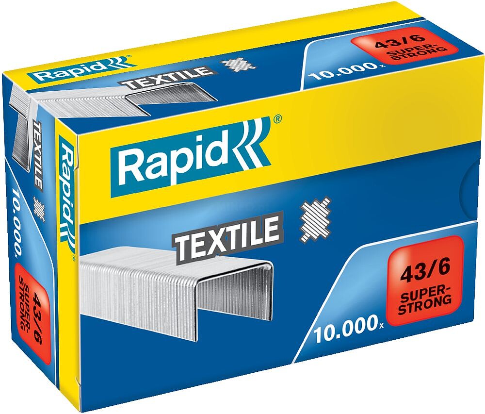 Agrafes 43/6 mm cx10000 galvanizado textil Super Strong : galv es24872200