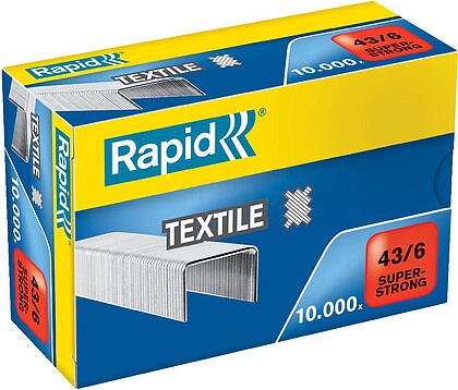 es24872200 : Agrafes 43/6 mm cx10000 galvanizado textil Super Strong : galv