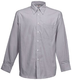 FL65114095M Oxford LSL Men : Cinza Claro M Camisa Oxford man...