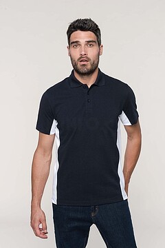 Polo bicolor Kariban: 220gr/m² : 65% Poliéster 35% Algodão : Tamanhos S-XXXL : Cat11 pag 62