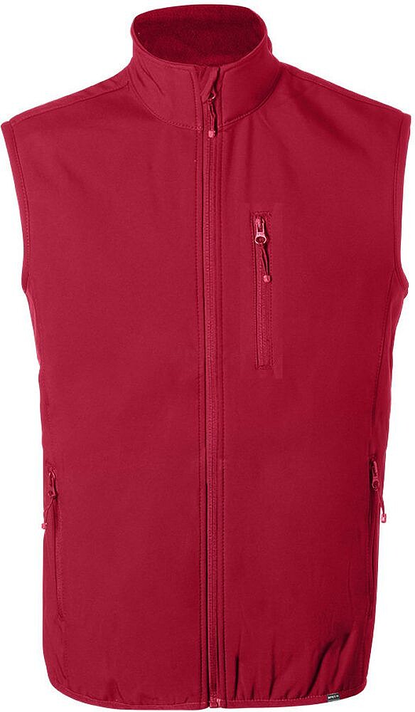 Colete Jandro Exterior: Soft Shell, 92% Poliéster RPET/ 8% Elastano. Interior: 100% Poliéster Microfleece RPET. 300 g/ m2 Resistente ao Vento e á Água 1306