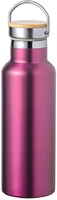 Garrafa Térmica Naxel Aço Inox/ Bambu 500 ml FUCSIA S/T