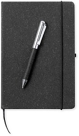 Set Nauthax Couro Reciclado/ Metal Bloco de Notas Capa Rígi...