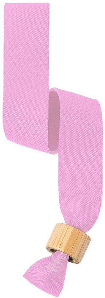 Pulseira Broch Poliéster RPET/ Bambu Ajustável. Fecho Segurança 6973
