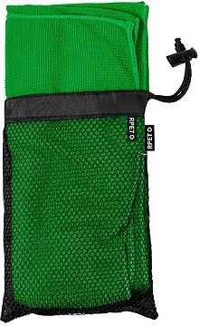 Toalha Absorvente Slash Poliéster RPET 160 g/ m2 Dobrado 12 x 16 x 6 cm. Bolsa Poliéster RPET Incluída 6980