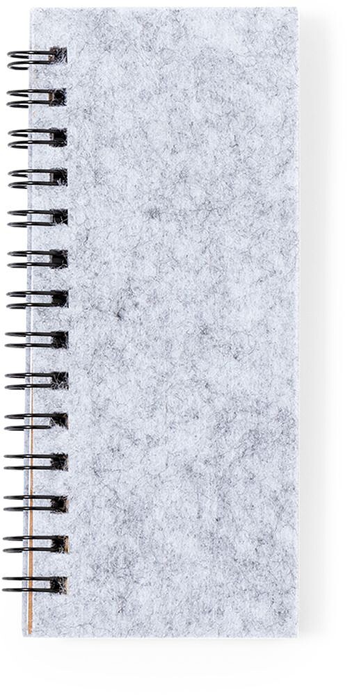 Bloco de Notas Aurat Feltro RPET Bloco 30 Folhas. 25 Notas Adesivas 4,5 x 4,5 cm. 125 Mini Notas Adesivas 1,2 x 4,5 cm 20218