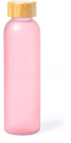 Garrafa Sublimação Vantex Vidro/ Bambu 500 ml ROSA S/T