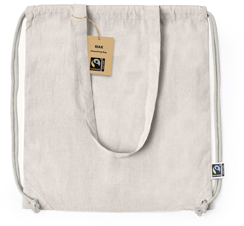 Mochila Saco Riak Fairtrade 100% Algodão Reciclado 140 g/ m2 20776