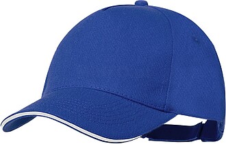 Boné Sandrok Poliéster RPET 5 Painéis. Fecho Velcro AZUL ...