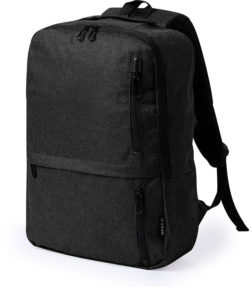 Mochila Ingria Poliéster 600D RPET Bolso Acolchoado para Portátil e Tablet. Parte Traseira e Alças Acolchoadas 20882
