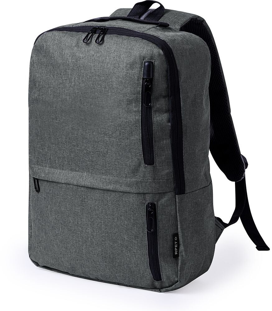 Mochila Ingria Poliéster 600D RPET Bolso Acolchoado para Portátil e Tablet. Parte Traseira e Alças Acolchoadas 20882