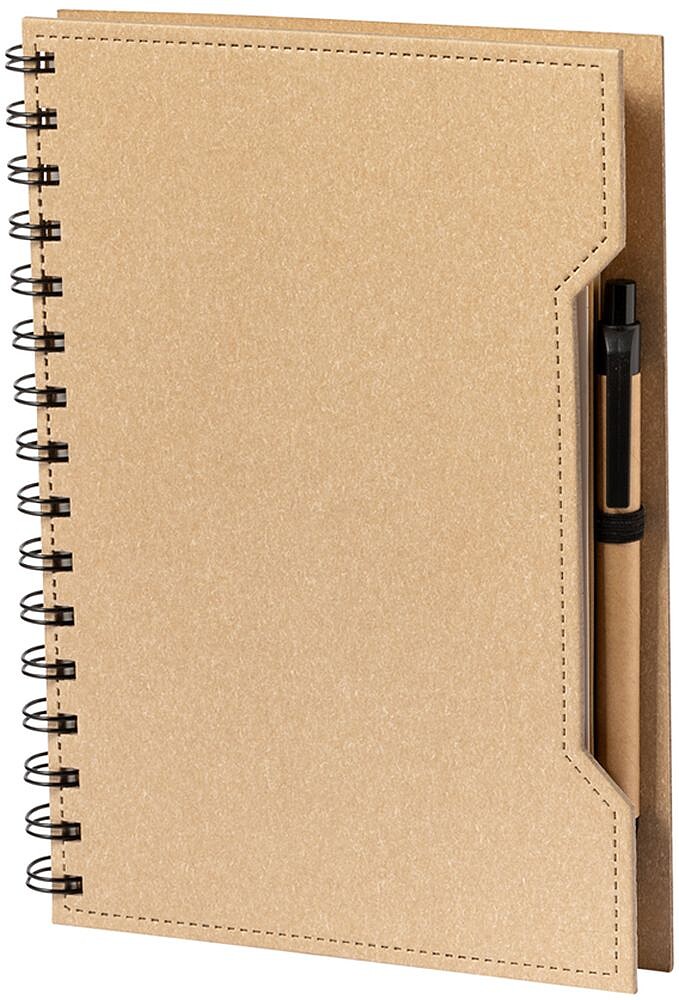 Caderno Mecony Cartão Reciclado Bloco 80 Folhas. 25 Notas Adesivas 9 x 9 cm. 100 Mini Notas Adesivas 2 x 9 cm. Esferográfica Cartão Reciclado Incluída 20962