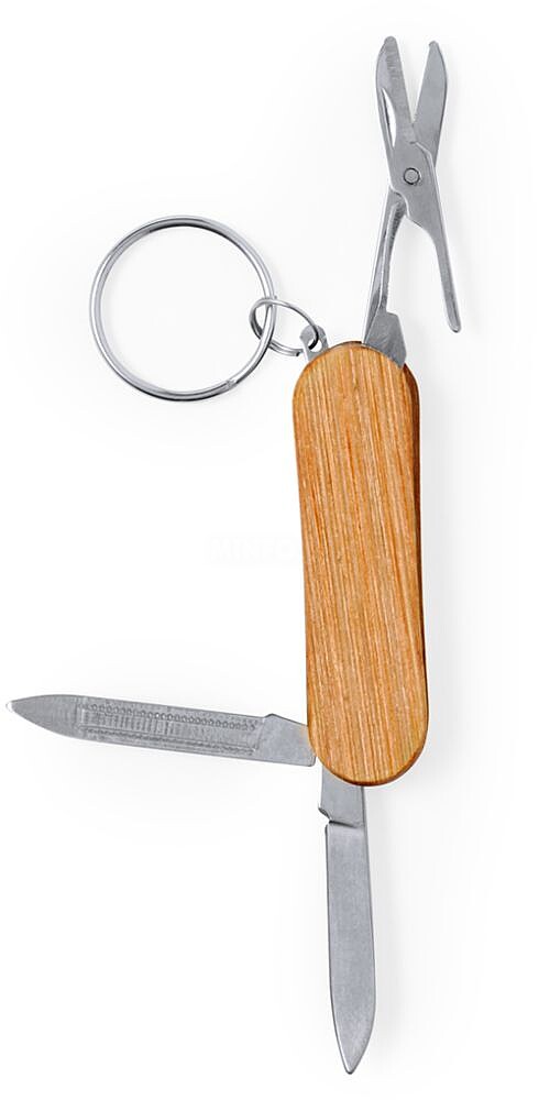 Porta-Chaves Multi-Ferramentas Famke Madeira/ Aço Inox 3 Funções 21009