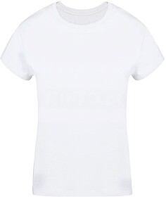 T-Shirt Mulher Branca Seiyo 100% Algodão Ring Spun, Single ...