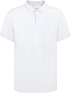 Polo Adulto Branco Koupan 100% Algodão Ring Spun, Pique 220 g/ m2 21181