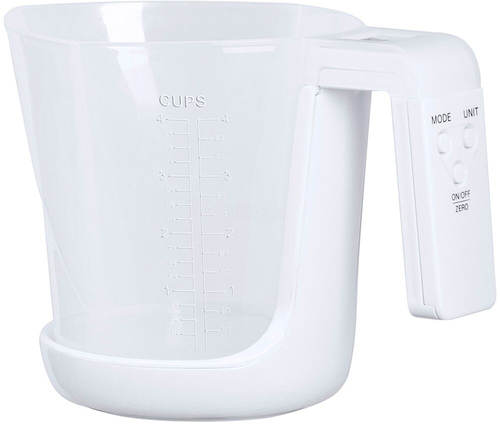 Balança Medidora Plazix PP/ ABS 1 L. Max 5 Kg. Pilha Botão Incluída 21235