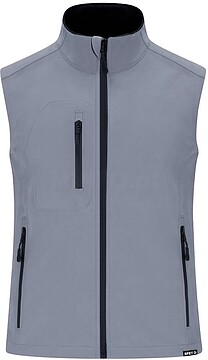 Colete Handricks Tripla Camada. Exterior: Soft Shell, 94% Poliéster RPET/ 6% Elastano. Interior: 100% Poliéster Micropolar RPET. 340 g/ m2 Resistente ao Vento e à Água 21295
