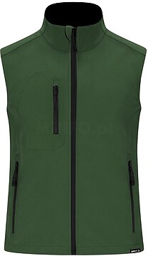 Colete Handricks Tripla Camada. Exterior: Soft Shell, 94% Poliéster RPET/ 6% Elastano. Interior: 100% Poliéster Micropolar RPET. 340 g/ m2 Resistente ao Vento e à Água 21295