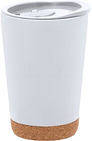 Copo Térmico Doyle PP Reciclado/ Cortiça 260 ml BRANCO S/T