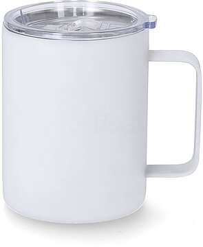 Caneca Térmica Adelax Aço Inox. Acabamento Aborrachado 400 ml 21399