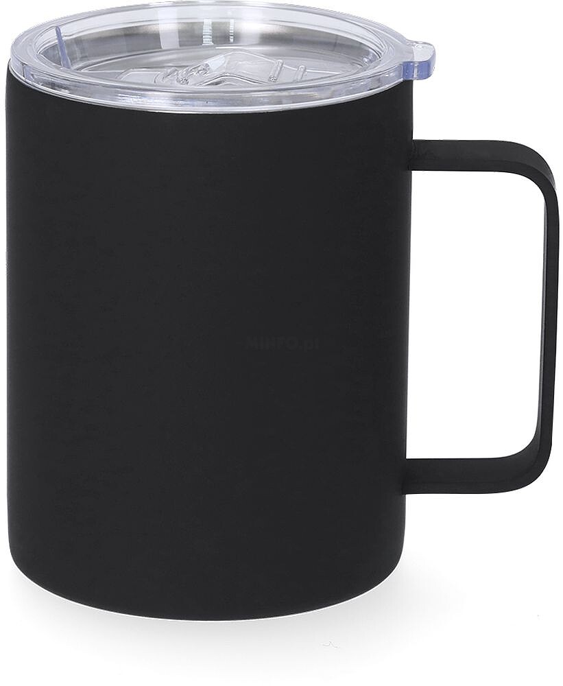 Caneca Térmica Adelax Aço Inox. Acabamento Aborrachado 400 ml 21399