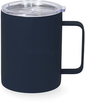 Caneca Térmica Adelax Aço Inox. Acabamento Aborrachado 400 ml 21399