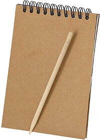 Caderno Madguire Cartão Reciclado 8 Folhas. Raspador de Bam...