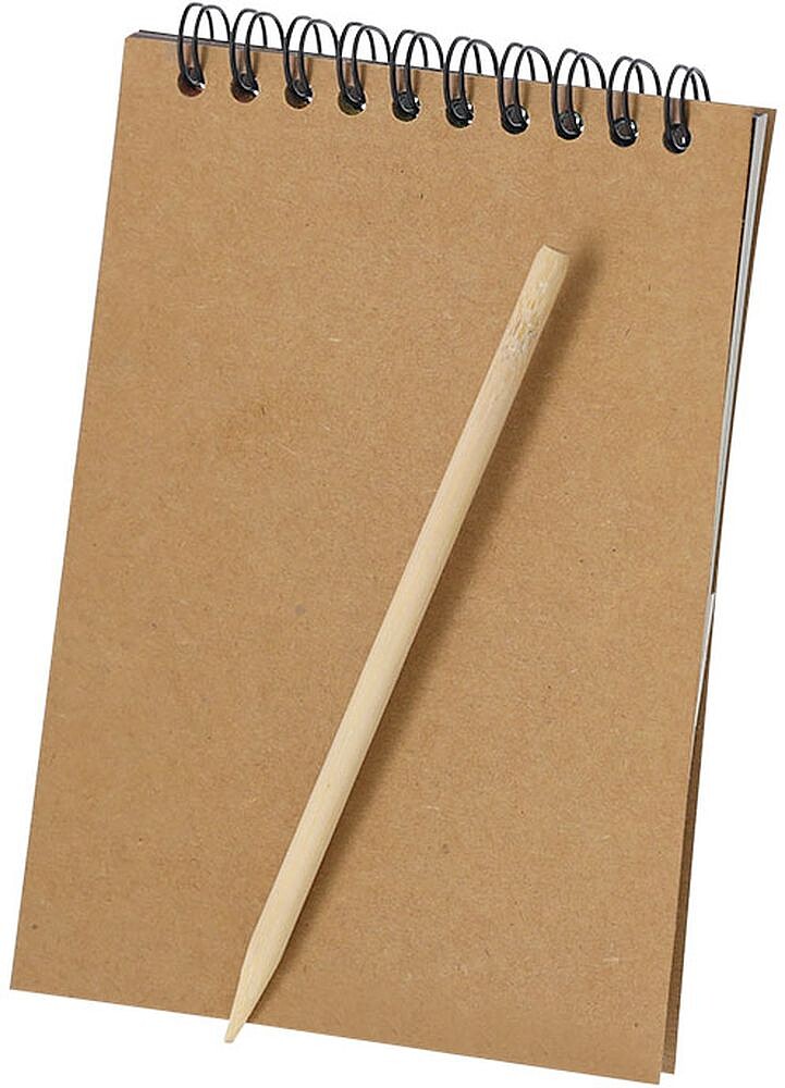 Caderno Madguire Cartão Reciclado 8 Folhas. Raspador de Bambú Incluído 21453