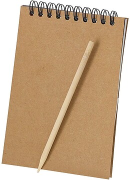 Caderno Madguire Cartão Reciclado 8 Folhas. Raspador de Bambú Incluído 21453