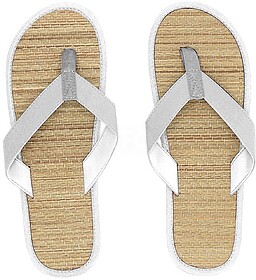 Chinelos Sirgu Palha/ PU BRANCO HOM