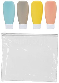 Necessaire Viagem Samir PVC 4 Acessórios TRASPARENTE S/T