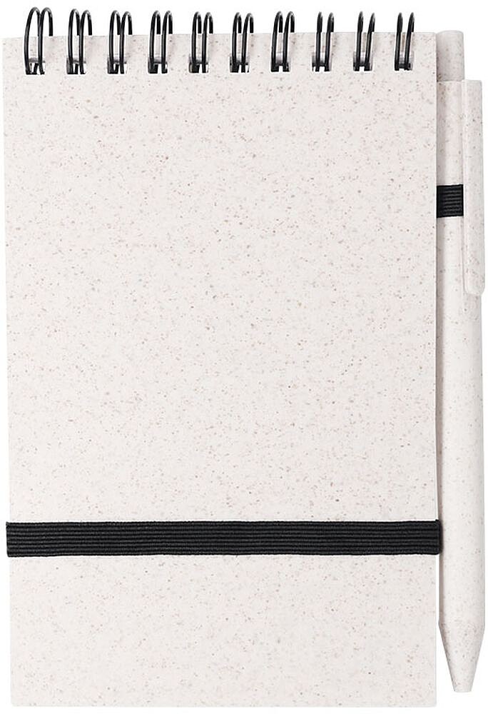 Set Cosmor Copo PP, 370 ml. Bloco Palha de Trigo/ PP, Capa Flexível. 70 Folhas. Esferográfica Palha de Trigo/ PP 21558