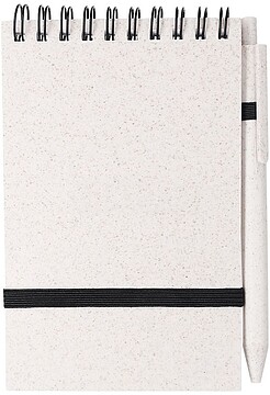 Set Cosmor Copo PP, 370 ml. Bloco Palha de Trigo/ PP, Capa Flexível. 70 Folhas. Esferográfica Palha de Trigo/ PP 21558