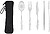 Set Talheres Sinix Aço Inox 5 Peças. Bolsa Soft Shell 21569 - imagem 1